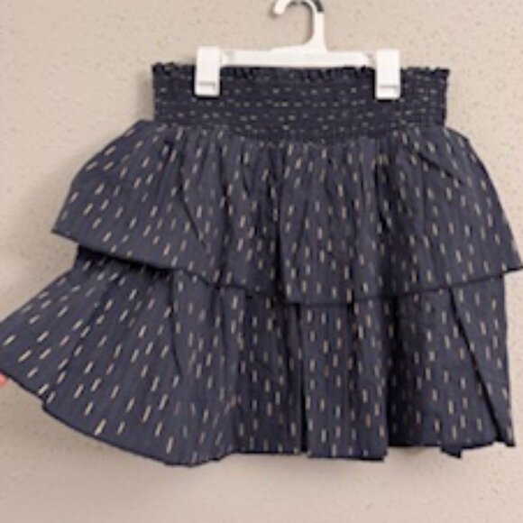 Falda Mini Boho Azul con Volantes (Blue Boho Mini Skirt with Ruffles) - Picture 5 of 6